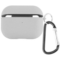Силиконовый футляр с микрофиброй для наушников Airpods Pro 3 - Серый / Stone