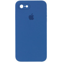 Чехол Silicone Case Square Full Camera Protective (AA) для Apple iPhone 7 / 8 / SE (2020) (4.7) - Синий / Navy blue