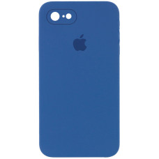 Чохол Silicone Case Square Full Camera Protective (AA) для Apple iPhone 7 / 8 / SE (2020) (4.7) - Синій / Navy blue