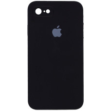 Чохол Silicone Case Square Full Camera Protective (AA) для Apple iPhone 7/8/SE (2020) (4.7) - Чорний / Black