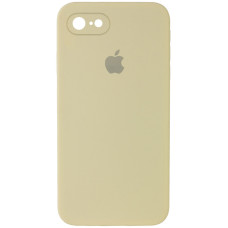 Чохол Silicone Case Square Full Camera Protective (AA) для Apple iPhone 7 / 8 / SE (2020) (4.7) - Жовтий / Mellow Yellow