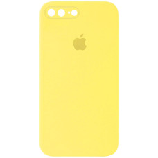 Чехол Silicone Case Square Full Camera Protective (AA) для Apple iPhone 7 plus/8 plus (5.5) - Желтый / Yellow