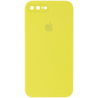 Чохол Silicone Case Square Full Camera Protective (AA) для Apple iPhone 7 plus / 8 plus (5.5) - Жовтий / Bright Yellow