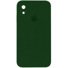 Чехол Silicone Case Square Full Camera Protective (AA) для Apple iPhone XR (6.1) - Зеленый / Army green