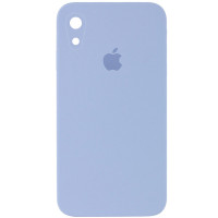 Чехол Silicone Case Square Full Camera Protective (AA) для Apple iPhone XR (6.1) - Голубой / Mist blue