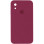 Чехол Silicone Case Square Full Camera Protective (AA) для Apple iPhone XR (6.1) - Бордовый / Plum