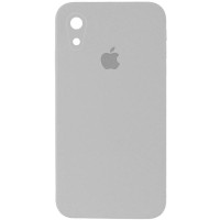 Чехол Silicone Case Square Full Camera Protective (AA) для Apple iPhone XR (6.1) - Серый / Light Grey