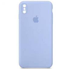 Чехол Silicone Case Square Full Camera Protective (AA) для Apple iPhone XS Max (6.5) - Голубой / Lilac Blue