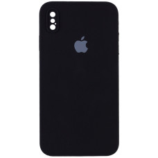 Чехол Silicone Case Square Full Camera Protective (AA) для Apple iPhone XS Max (6.5) - Черный / Black