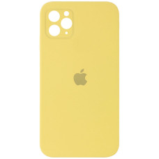 Чохол Silicone Case Square Full Camera Protective (AA) для Apple iPhone 11 Pro (5.8) - Жовтий / Canary Yellow