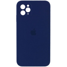Чехол Silicone Case Square Full Camera Protective (AA) для Apple iPhone 11 Pro (5.8) - Темно-синий / Midnight blue