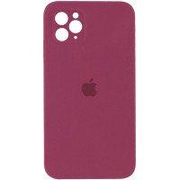 Чохол Silicone Case Square Full Camera Protective (AA) для Apple iPhone 11 Pro (5.8) - Бордовий / Plum