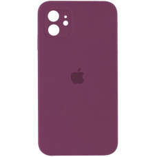 Чохол Silicone Case Square Full Camera Protective (AA) для Apple iPhone 11 (6.1) - Бордовий / Maroon