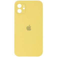 Чехол Silicone Case Square Full Camera Protective (AA) для Apple iPhone 11 (6.1) - Желтый / Canary Yellow