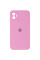 Чехол Silicone Case Square Full Camera Protective (AA) для Apple iPhone 11 (6.1) - Розовый / Light pink - фото