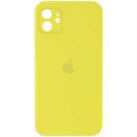 Чохол Silicone Case Square Full Camera Protective (AA) для Apple iPhone 11 (6.1) - Жовтий / Bright Yellow