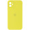 Чехол Silicone Case Square Full Camera Protective (AA) для Apple iPhone 11 (6.1) - Желтый / Bright Yellow