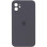 Чохол Silicone Case Square Full Camera Protective (AA) для Apple iPhone 11 (6.1) - Сірий / Charcoal Gray