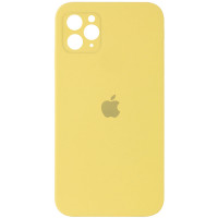Чохол Silicone Case Square Full Camera Protective (AA) для Apple iPhone 11 Pro Max (6.5) - Жовтий / Canary Yellow