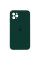 Чехол Silicone Case Square Full Camera Protective (AA) для Apple iPhone 11 Pro Max (6.5) - Зеленый / Dark green - фото