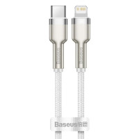 Дата кабель Baseus Cafule Metal Type-C to Lightning PD20W (2m) (CATLJK-B) - Білий