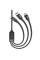Дата кабель Hoco U104 Ultra 3in1 USB to Lightning/Type-C/MicroUSB 66W (1.2m) - Чорний - фото