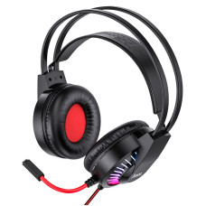 Накладні навушники Hoco W105 Joyful (USB+3.5mm/1.2m) Червоний