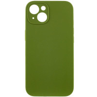 Чехол Silicone Case с защитой камеры NO LOGO для Apple iPhone 14 (6.1) Зеленый / Dark Olive