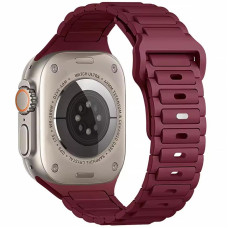 Силиконовый ремешок Defense для Apple Watch 42(ser.1-3)/44/45/46/49mm Wine Red