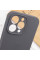 Чехол Silicone Case с защитой камеры NO LOGO для Apple iPhone 15 Pro (6.1) Серый / Dark Gray - фото