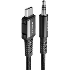 Аудио кабель Aux Acefast C1-08 (Type-C to AUX 3.5mm) (1m) Black