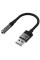 Переходник Acefast J13 USB male to AUX 3.5mm female Black - фото