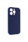 Чехол Silicone Case с защитой камеры NO LOGO для Apple iPhone 15 Pro (6.1) Синий / Deep navy - фото