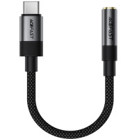 Перехідник Acefast J12 Type-C male to AUX 3.5mm female Black