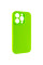 Чехол Silicone Case с защитой камеры NO LOGO для Apple iPhone 15 Pro (6.1) Кислотно-зеленый / Acid Green - фото