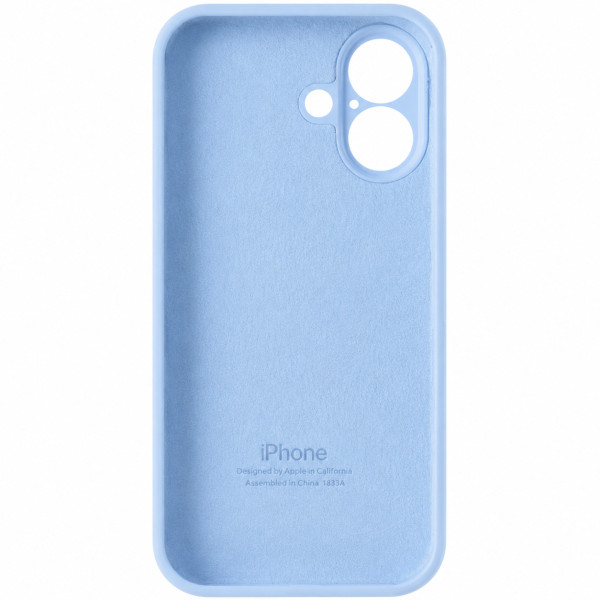 Чехол Silicone Case с защитой камеры для Apple iPhone 17 (6.3) - Голубой / Sweet Blue