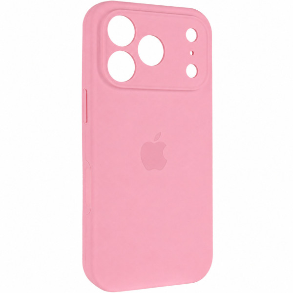 Чохол Silicone Case Full Camera Protective (AA) для Apple iPhone 17 Pro Max (6.9) - Рожевий / Light pink - фото