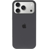 Чехол Silicone Case с закрытым низом для Apple iPhone 17 Pro Max / 18 Pro Max (6.9) - Серый / Dark Gray