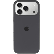 Чехол Silicone Case с закрытым низом для Apple iPhone 17 Pro Max / 18 Pro Max (6.9) - Серый / Dark Gray