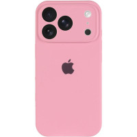 Чехол Silicone Case с защитой камеры для Apple iPhone 17 Pro / 18 Pro (6.3) - Розовый / Light pink
