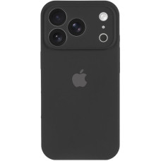 Чехол Silicone Case с защитой камеры для Apple iPhone 17 Pro Max / 18 Pro Max (6.9) - Черный / Black