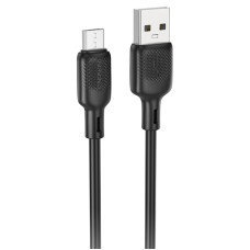 Дата кабель Borofone BX113 Lenny USB to MicroUSB 2.4A (2m) - Black