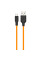 Дата кабель Hoco X21 Plus Silicone MicroUSB Cable (1m) - Black / Orange - фото