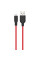 Дата кабель Hoco X21 Plus Silicone MicroUSB Cable (1m) - Black / Red - фото