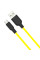 Дата кабель Hoco X21 Plus Silicone MicroUSB Cable (1m) - Black / Yellow - фото