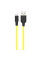 Дата кабель Hoco X21 Plus Silicone MicroUSB Cable (1m) - Black / Yellow - фото