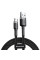 Дата кабель Baseus Cafule USB to MicroUSB Cable 1.5A (2m) (CAMKLF-C) - Серый / Черный - фото