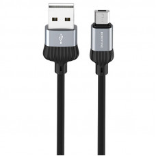 Дата кабель Borofone BX28 Dignity USB to MicroUSB (1m) - Metal gray