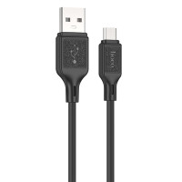 Дата кабель Hoco X90 Cool silicone USB to MicroUSB (1m) - Black