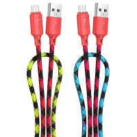 Дата кабель Hoco X116 Meridian USB to MicroUSB 2.4A (1m) - Gradient Red Mix